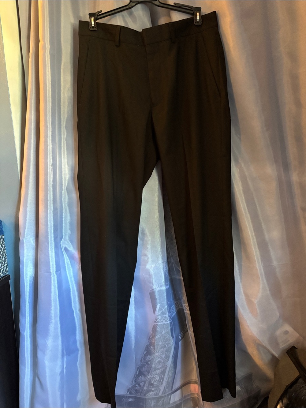 Men's Tailored Black Dress Pants - Sleek Workwear
